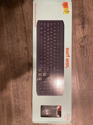 SURF ONN WIRELESS USB KEYBOARD AND MOUSE 104 KEYS for PC & MAC NEW SEALED - Image 1 of 3