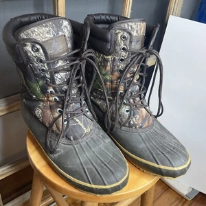 Mens WINCHESTER CAMO Snow Trail Hunting Thinsulate Winter BOOTS sz 12 - Picture 1 of 12
