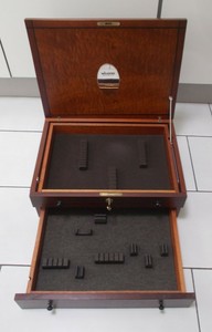 *RAR* Besteckkasten Holzkasten für Wilkens Besteck mit 2 Schubladen + Schlüssel 