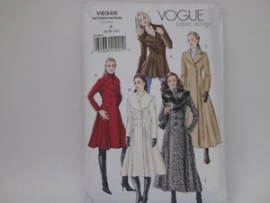 Vogue 8346 Vogue Basic Design Fitted Flared Jacket Pattern 6-10, 12-16 or 18-22 - Picture 1 of 9