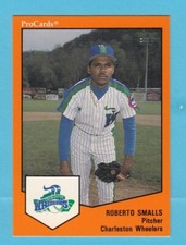 1989 Minor League Roberto Smalls -- Charleston Wheelers -- Box 183