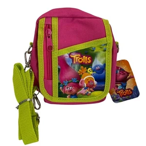 Trolls Poppy Dark Pink Camera Pouch Bag Wallet Purse with Shoulder Strap - Picture 1 of 8