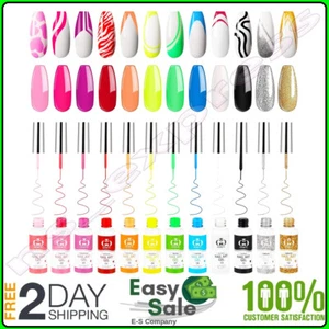 Juego De Esmaltes Unas En Gel Capa Superior Base Curado Remoje Color Del Arte - Picture 1 of 12