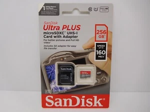 SanDisk Ultra Plus 256GB microSDXC UHS-I Memory Card NEW - Picture 1 of 4