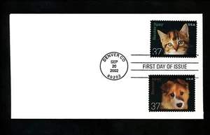 US FDC #3670-3671 None USPS 2002 Denver CO Neuter or Spay Cat Dog - Picture 1 of 2