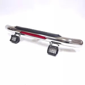 Ajuste 2" Receptor Cromo Enganche de Remolque Barra de Paso Protector LED Freno Luces Traseras 36x3" - Imagen 1 de 12