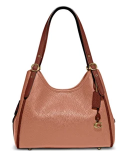 ❤️Coach Lori Brass Light Coral Multi C6627 Shoulder Bag In Colorblock - Picture 1 of 4