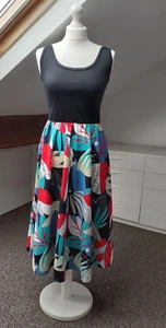 Vintage 70s dress with a full novelty print skirt and t shirt top by Sportaville - Picture 1 of 11