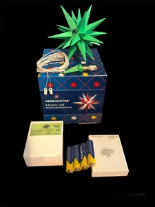 Herrnhuter Stern A1e grün LED 13cm mit Batteriehalter für Innen NEU und OVP - Bild 1 von 4