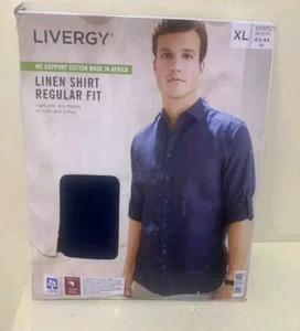 Camicia uomo lino Livergy vestibilità regolare - diverse taglie, stili e colori - Foto 1 di 29