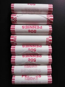 32 ROLLS-P/D LINCOLN CENTS- 2010-2025-ORIGINAL OBW ROLLS - Picture 1 of 4