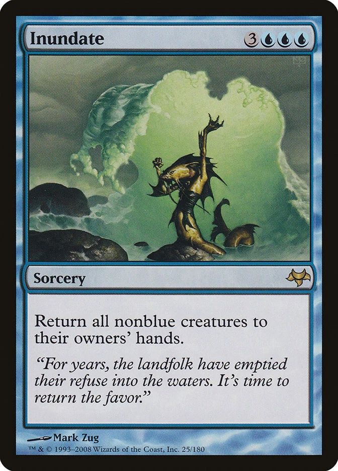 Inundate  X1 LP Eventide MTG Magic the Gathering - Image 1 of 1
