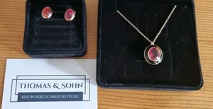 THOMAS&SOHN Schmuck-Set Kette m.Anhänger+Ohrstecker Echtschmuck Rosegold... - Bild 1 von 9