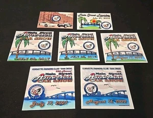 MAIN STREET AMERICA CAR SHOW CORVETTE OWNERS CLUB DASH PLAQUE lot of 7 2011-2022 - Picture 1 of 9