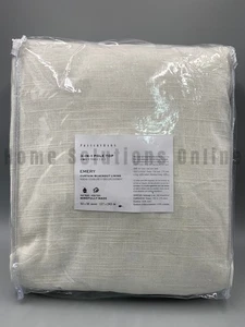 Pottery Barn Emery Leinen Verdunkelungsvorhang Elfenbein 50" x 96" #9077A - Bild 1 von 4