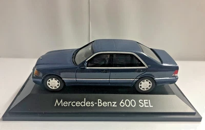 Auto Mercedes-Benz 600 Sel Blu Scuro 1/43 Herpa In Scatola - Immagine 1 di 4