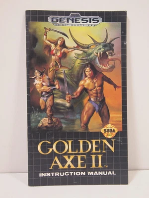 Golden Axe II (SEGA Genesis) Authentic MANUAL ONLY - Image 1 of 4