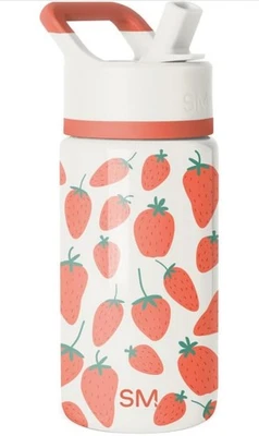 Botella de agua Summit moderna simple para niños con tapa de pajita | Acero inoxidable 14 oz Foto 1 de 4