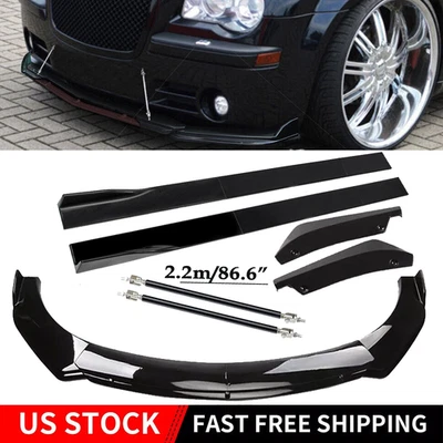 For Chrysler 300 Front Bumper Lip Spoiler + Side Skirts + Rear Lip Foto 1 de 4