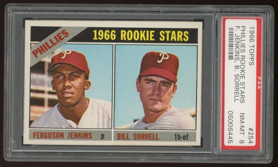 1966 Topps Fergie Ferguson Jenkins #254 RC rookie PSA 8 NM-MT - Image 1 of 2