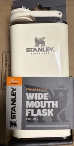 Stanley Classic Flask 8oz with Never-Lose Cap Wide Mouth Stainless Steel Flask - Picture 1 of 3