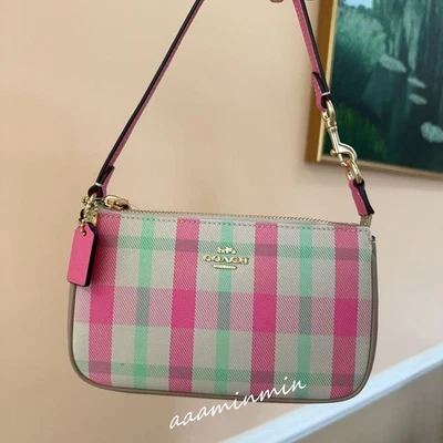 Nuevo con etiquetas Coach Nolita 19 con estampado a cuadros CBK65 Foto 1 de 4