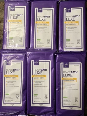 Medline Readybath Luxe Antibacterial Bathing Cloth Scented 8ct 6 Packs Exp 11/25 - Image 1 of 4