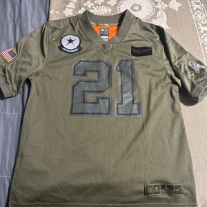 Dallas Cowboys Leighton Vander Esch 2019 Salute To Service Nike Jersey Youth L - Picture 1 of 7