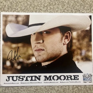 Justin Moore signiert 2009 Werbung 8x10 Foto JSA COA - Bild 1 von 2