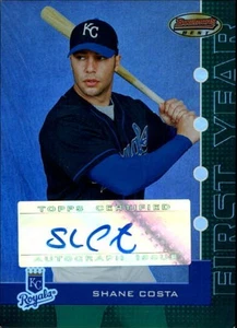 2005 Bowman's Best Green Royals Baseball Card #143 Shane Costa FY Autograph /399 - Picture 1 of 2