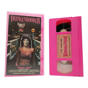 Frankenhooker VHS 1990 Shapiro Glickenhaus Ent Release Cut Box Pink Cassette - Picture 1 of 3
