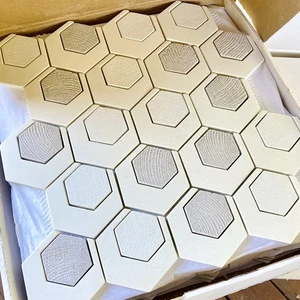 High-End Hexagon Mosaic Tile – Catalyst Pluto—Beautiful Natural Stone 1 pc  - Picture 1 of 6