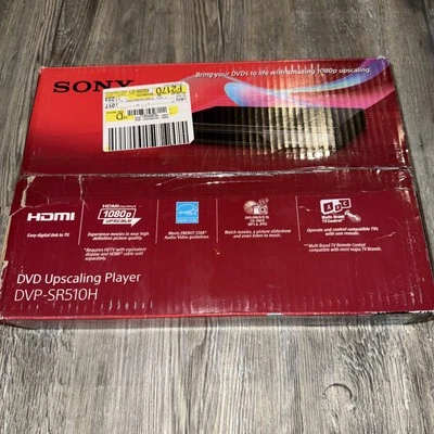 Sony DVP-SR510H Upscaling HDMI 1080p Full HD DVD Player with Remote Control - Image 1 of 2