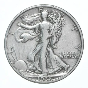 XF/AU 1935-S Walking Liberty Half Dollar Polished 90% Silver *7688 - Picture 1 of 3