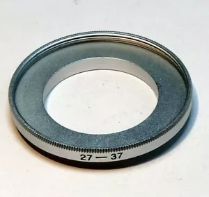 27mm to 37mm Step Up lens ring adapter screw in threaded (chrome) - Picture 1 of 8