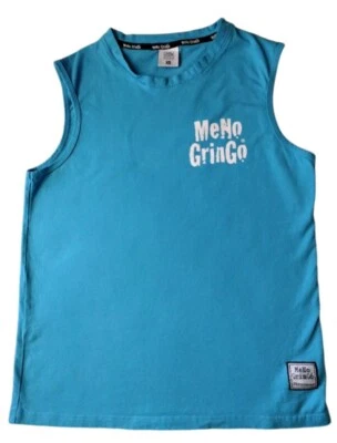MeNo Gringo Майка Мужчина XS Унисекс Синий Без рукавов Уличная одежда Пляжный Отпуск - Изображение 1 из 4