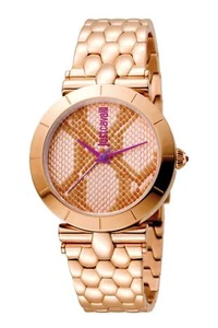 Just Cavalli Women's ANIMAL Devore Watch JC1L005M0085 Rose-Gold IP Bracelet - Picture 1 of 2