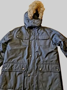 Snozu Herren Wintermantel Platinum Collection schwarz Kapuze Kunstfellbesatz Gr. L (14-16) - Bild 1 von 10
