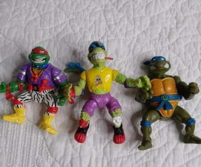 Vtg 1990s TMNT Mondo Gecko Lizard Man, Ralph Rock N Roll Heavy Metal & Leo - Imagem 1 de 4