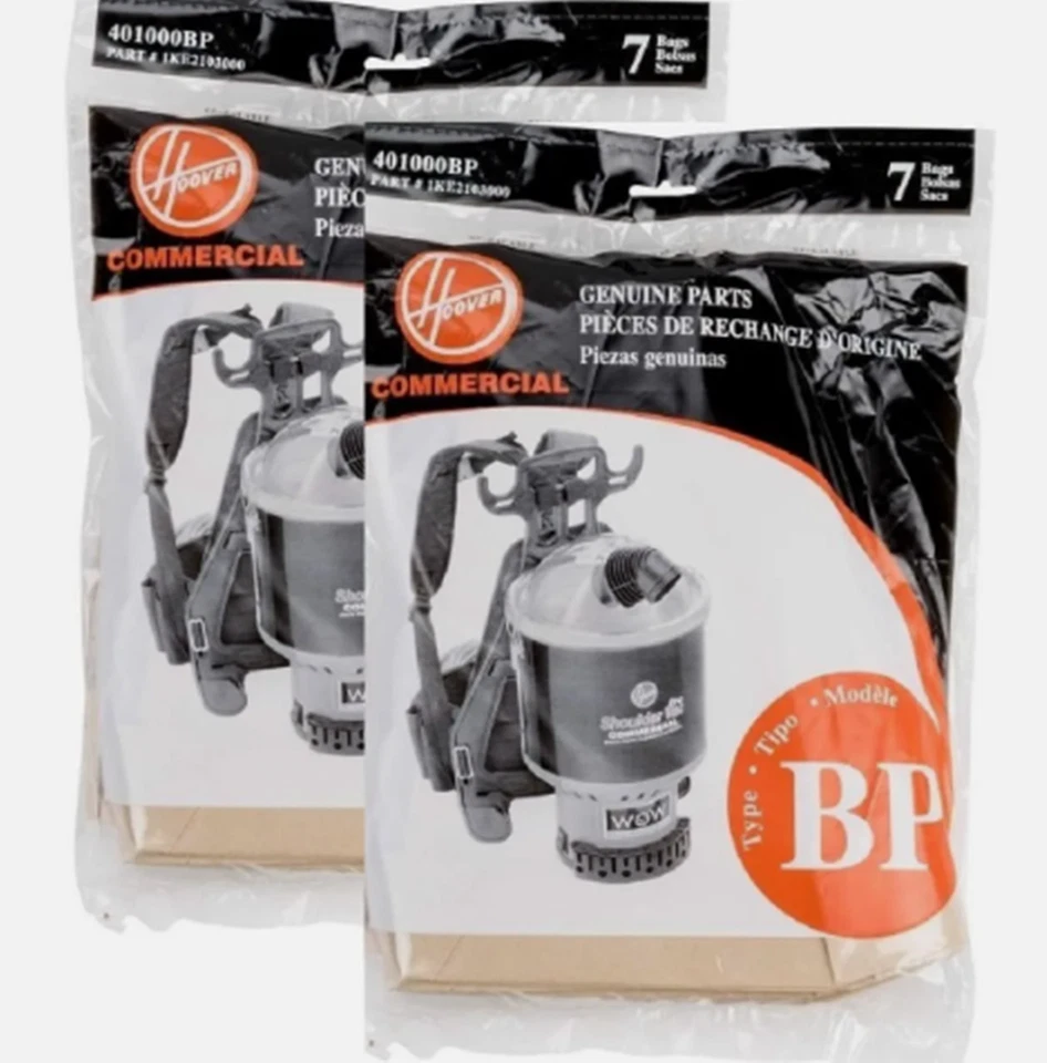 14pk Genuine Hoover C2401 Backpack Vacuum Paper Bags Part 401000BP - Image 1 of 1