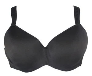 Sujetador Crowonette 50DD Negro Sin costuras moldeado forrado con alambre NUEVO - Imagen 1 de 3