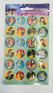 96 Disney Prinzessin Aufkleber (4 Blatt) Party Gefälligkeiten Lehrer Versorgung Belle Tiana - Bild 1 von 1