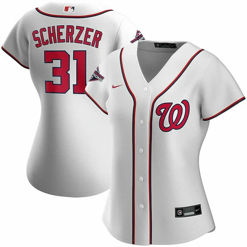 Max Scherzer Washington Nationals Nike World Series Player Jersey Women's Medium Cover