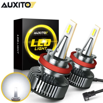 AUXITO H11B LED Headlight Bulbs Conversion Kit High Low Beam White Super Bright - Image 1 of 4