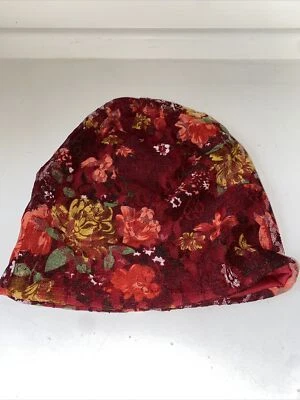 SMYH Satin Lined Bonnets Head Scarf Head Wear Red - Image 1 of 4