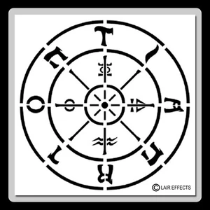 Tarocchi Ruota della Fortuna STENCIL Arcani Maggiori/Mistici/Divinazione/Soprannaturali - Foto 1 di 8