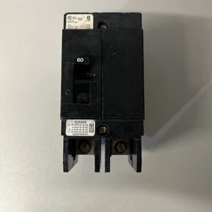 Cutler-Hammer GHB2060 Circuit Breaker 60A 2P Used Black 2 Pole 60 Amp GHB - Picture 1 of 4