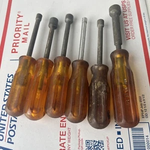 VINTAGE LOT OF 6 MAC TOOLS NUT DRIVERS (STANDARD) (t34) - Picture 1 of 12
