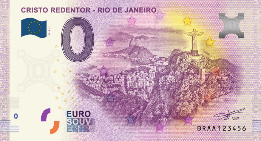 Billets Euro Schein Souvenir Touristique 2019 Rio de Janeiro - Cristo Redentor - Photo 1/1