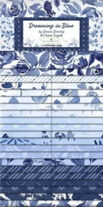 Dreaming In Blue By Wilmington Prints - 40 Karat Crystals - Jelly Roll - Picture 1 of 1